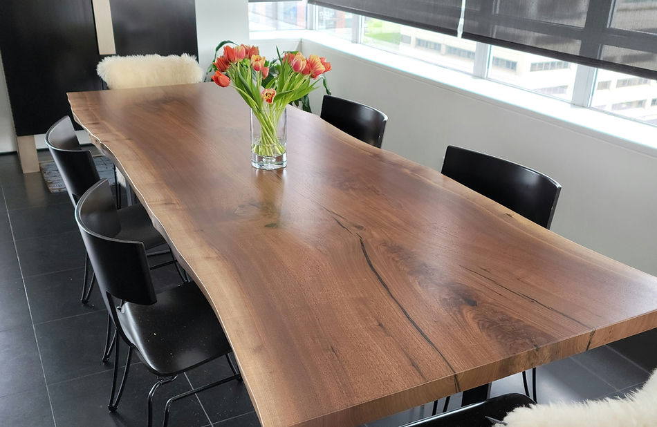 Northwest wood design Natural Live Edge Wood Dining Tables Seattle